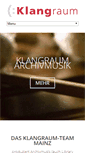Mobile Screenshot of klangraum.de